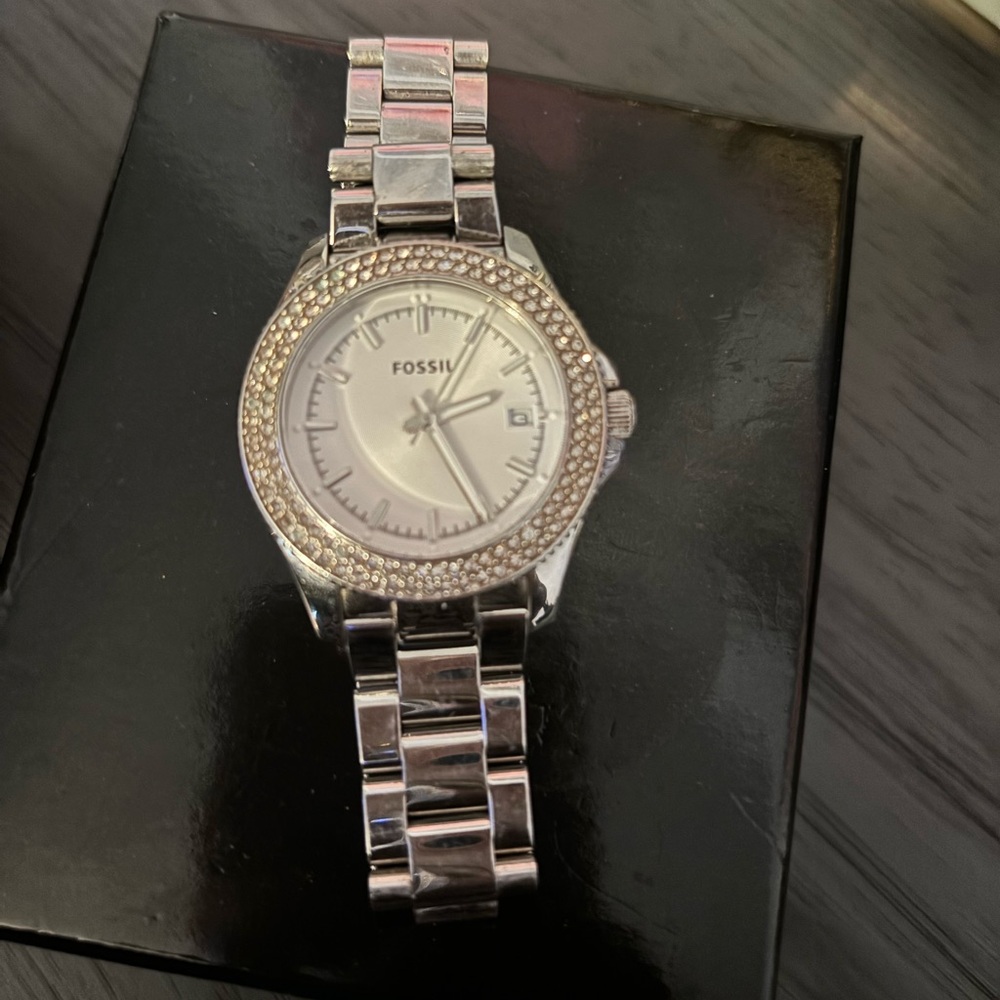 Swarovski Crystal fossil watch.